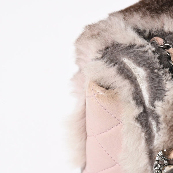 CHANEL シャネル 15AW マトラッセ Sフラップ Wチェーンショルダーバッグ A93054 21番台 ココマーク オリラグファー 美品 中古 4a004243