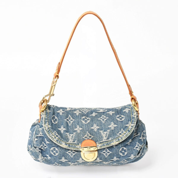 LOUIS VUITTON Mini Pretty One Shoulder Bag M95050 Monogram Denim Indigo Blue Good Condition Used 4a004276