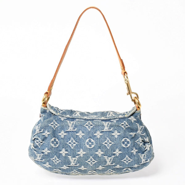 LOUIS VUITTON Mini Pretty One Shoulder Bag M95050 Monogram Denim Indigo Blue Good Condition Used 4a004276