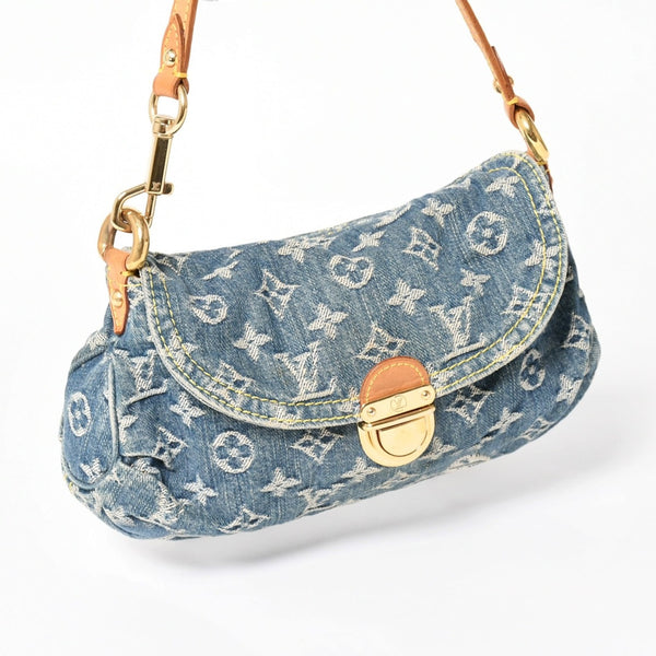 LOUIS VUITTON Mini Pretty One Shoulder Bag M95050 Monogram Denim Indigo Blue Good Condition Used 4a004276
