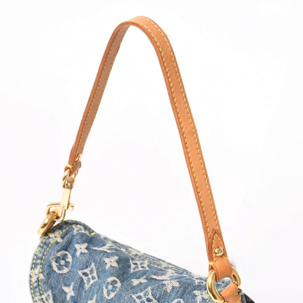 LOUIS VUITTON Mini Pretty One Shoulder Bag M95050 Monogram Denim Indigo Blue Good Condition Used 4a004276