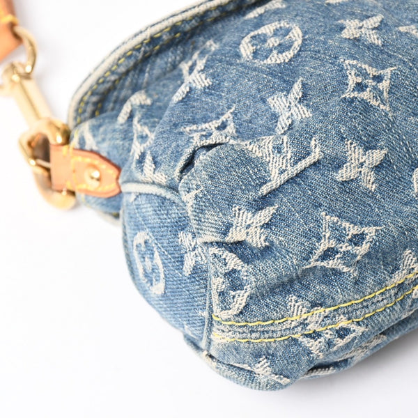 LOUIS VUITTON Mini Pretty One Shoulder Bag M95050 Monogram Denim Indigo Blue Good Condition Used 4a004276