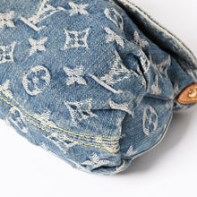 画像をギャラリービューアに読み込む, LOUIS VUITTON ルイヴィトン ミニプリーティ ワンショルダーバッグ M95050 モノグラム デニム インディゴブルー 美品 中古 4a004276