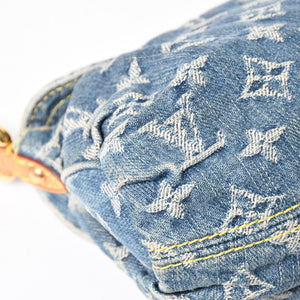 LOUIS VUITTON Mini Pretty One Shoulder Bag M95050 Monogram Denim Indigo Blue Good Condition Used 4a004276