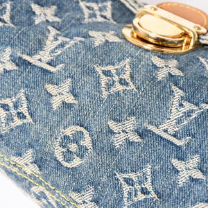LOUIS VUITTON Mini Pretty One Shoulder Bag M95050 Monogram Denim Indigo Blue Good Condition Used 4a004276