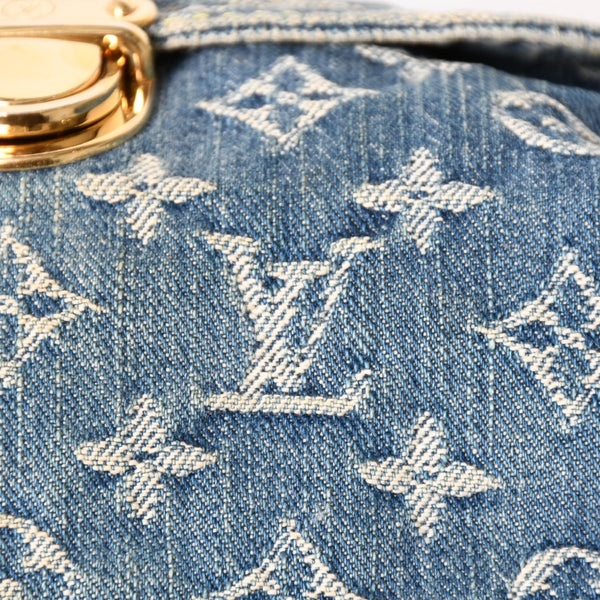 LOUIS VUITTON Mini Pretty One Shoulder Bag M95050 Monogram Denim Indigo Blue Good Condition Used 4a004276