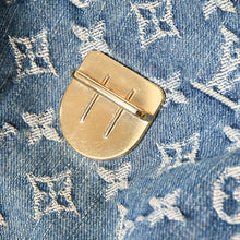 画像をギャラリービューアに読み込む, LOUIS VUITTON ルイヴィトン ミニプリーティ ワンショルダーバッグ M95050 モノグラム デニム インディゴブルー 美品 中古 4a004276