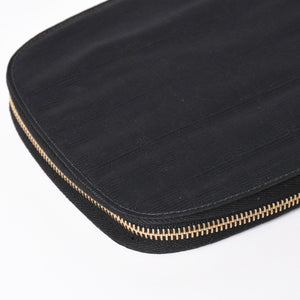 CHANEL New Travel Line Multi Pouch CD Case Accessory Case Black Coco Mark Nylon Jacquard Fabric Gold Hardware Good Condition Used 4a003890