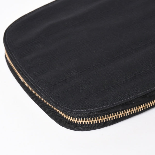 CHANEL New Travel Line Multi Pouch CD Case Accessory Case Black Coco Mark Nylon Jacquard Fabric Gold Hardware Good Condition Used 4a003890