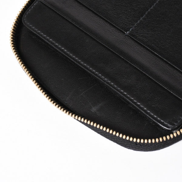 CHANEL New Travel Line Multi Pouch CD Case Accessory Case Black Coco Mark Nylon Jacquard Fabric Gold Hardware Good Condition Used 4a003890