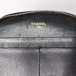 CHANEL New Travel Line Multi Pouch CD Case Accessory Case Black Coco Mark Nylon Jacquard Fabric Gold Hardware Good Condition Used 4a003890