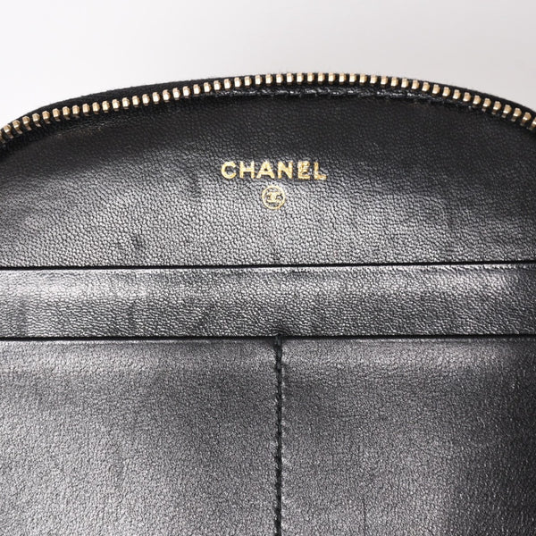 CHANEL New Travel Line Multi Pouch CD Case Accessory Case Black Coco Mark Nylon Jacquard Fabric Gold Hardware Good Condition Used 4a003890