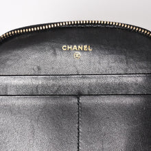 画像をギャラリービューアに読み込む, CHANEL シャネル ニュートラベルライン マルチポーチ CDケース 小物入れ ブラック ココマーク ナイロンジャガード生地 ゴールド金具 美品 中古 4a003890