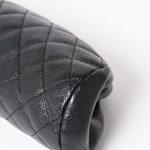 極美品 CHANEL シャネル タイムレス クラシック クラッチバッグ 11番台 ココマーク キャビアスキン キルティング シルバー金具 中古 4a004166