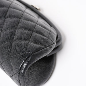 極美品 CHANEL シャネル タイムレス クラシック クラッチバッグ 11番台 ココマーク キャビアスキン キルティング シルバー金具 中古 4a004166