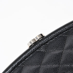 極美品 CHANEL シャネル タイムレス クラシック クラッチバッグ 11番台 ココマーク キャビアスキン キルティング シルバー金具 中古 4a004166