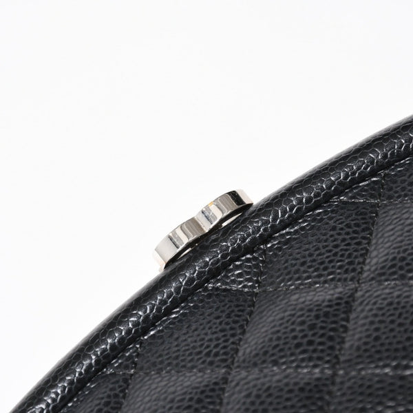 極美品 CHANEL シャネル タイムレス クラシック クラッチバッグ 11番台 ココマーク キャビアスキン キルティング シルバー金具 中古 4a004166