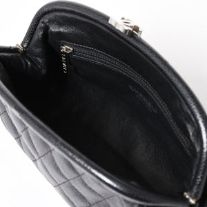 極美品 CHANEL シャネル タイムレス クラシック クラッチバッグ 11番台 ココマーク キャビアスキン キルティング シルバー金具 中古 4a004166