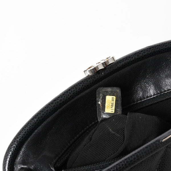 極美品 CHANEL シャネル タイムレス クラシック クラッチバッグ 11番台 ココマーク キャビアスキン キルティング シルバー金具 中古 4a004166