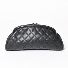 極美品 CHANEL シャネル タイムレス クラシック クラッチバッグ 11番台 ココマーク キャビアスキン キルティング シルバー金具 中古 4a004166