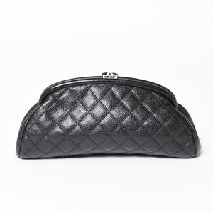 極美品 CHANEL シャネル タイムレス クラシック クラッチバッグ 11番台 ココマーク キャビアスキン キルティング シルバー金具 中古 4a004166