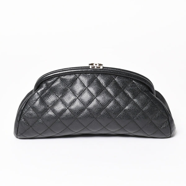 極美品 CHANEL シャネル タイムレス クラシック クラッチバッグ 11番台 ココマーク キャビアスキン キルティング シルバー金具 中古 4a004166
