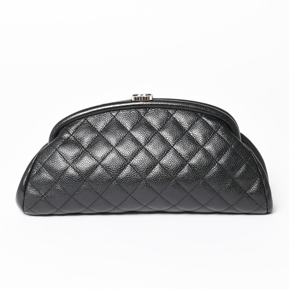 極美品 CHANEL シャネル タイムレス クラシック クラッチバッグ 11番台 ココマーク キャビアスキン キルティング シルバー金具 中古 4a004166
