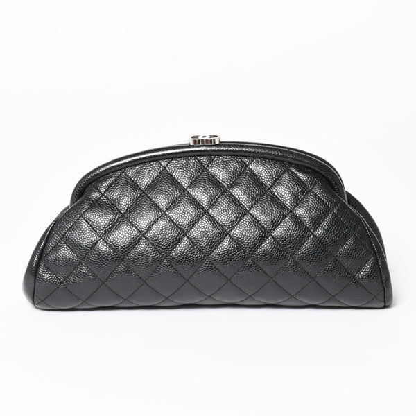 極美品 CHANEL シャネル タイムレス クラシック クラッチバッグ 11番台 ココマーク キャビアスキン キルティング シルバー金具 中古 4a004166