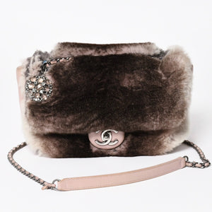 CHANEL シャネル 15AW マトラッセ Sフラップ Wチェーンショルダーバッグ A93054 21番台 ココマーク オリラグファー 美品 中古 4a004243