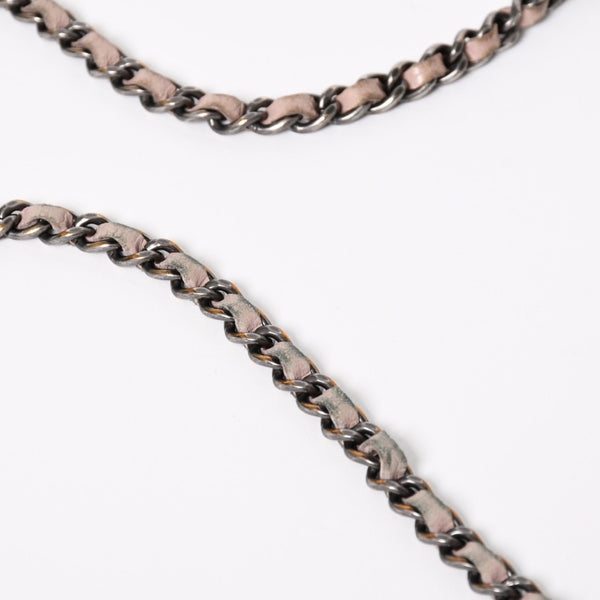 CHANEL シャネル 15AW マトラッセ Sフラップ Wチェーンショルダーバッグ A93054 21番台 ココマーク オリラグファー 美品 中古 4a004243