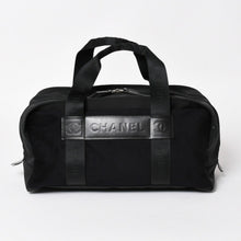 Load image into Gallery viewer, 新品同様 CHANEL シャネル スポーツライン ハンドバッグ 9番台 ココマーク ウール ナイロン レザー ネイビー ブラック 中古 4a004383