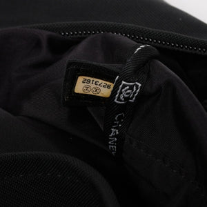 新品同様 CHANEL シャネル スポーツライン ハンドバッグ 9番台 ココマーク ウール ナイロン レザー ネイビー ブラック 中古 4a004383