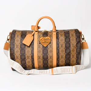 新品同様 LOUIS VUITTON×NIGO ルイヴィトン×ニゴー ボストンバッグ キーポルバンドリエール50 M45967 中古 4a004380