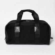 Load image into Gallery viewer, 新品同様 CHANEL シャネル スポーツライン ハンドバッグ 9番台 ココマーク ウール ナイロン レザー ネイビー ブラック 中古 4a004383