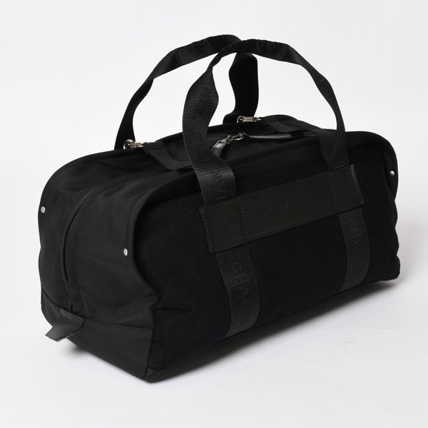 新品同様 CHANEL シャネル スポーツライン ハンドバッグ 9番台 ココマーク ウール ナイロン レザー ネイビー ブラック 中古 4a004383
