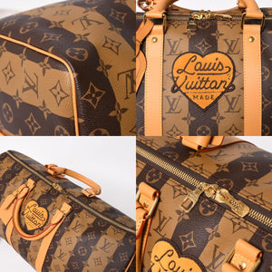 新品同様 LOUIS VUITTON×NIGO ルイヴィトン×ニゴー ボストンバッグ キーポルバンドリエール50 M45967 中古 4a004380