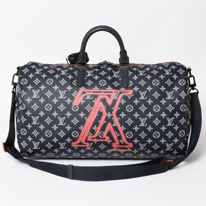 極美品 LOUIS VUITTON ルイヴィトン ボストンバッグ キーポル50バンドリエール モノグラムインク アップサイドダウン M43684 4a004348