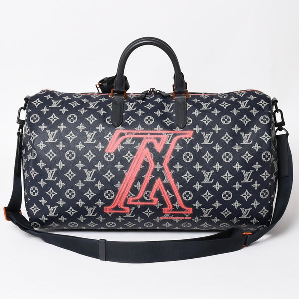 極美品 LOUIS VUITTON ルイヴィトン ボストンバッグ キーポル50バンドリエール モノグラムインク アップサイドダウン M43684 4a004348