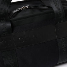 Load image into Gallery viewer, 新品同様 CHANEL シャネル スポーツライン ハンドバッグ 9番台 ココマーク ウール ナイロン レザー ネイビー ブラック 中古 4a004383