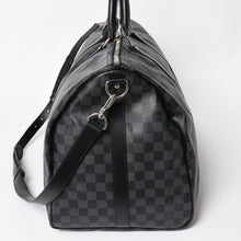 Load image into Gallery viewer, 極美品 ルイヴィトン LOUIS VUITTON キーポル バンドリエール 55 ボストンバッグ ダミエ グラフィット ブラック N41413 中古 4a004350