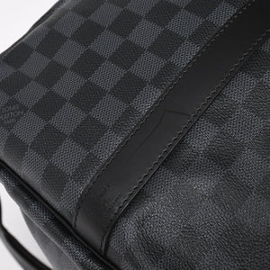Very Good LOUIS VUITTON Keepall Bandouliere 55 Boston Bag Damier Graphite Black N41413 Used 4a004350