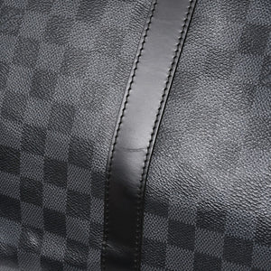 Very Good LOUIS VUITTON Keepall Bandouliere 55 Boston Bag Damier Graphite Black N41413 Used 4a004350