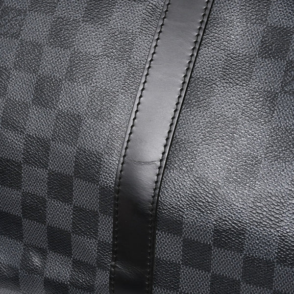 Very Good LOUIS VUITTON Keepall Bandouliere 55 Boston Bag Damier Graphite Black N41413 Used 4a004350