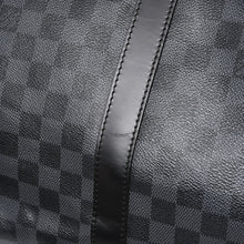 Load image into Gallery viewer, 極美品 ルイヴィトン LOUIS VUITTON キーポル バンドリエール 55 ボストンバッグ ダミエ グラフィット ブラック N41413 中古 4a004350