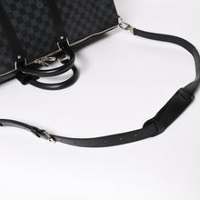 Load image into Gallery viewer, 極美品 ルイヴィトン LOUIS VUITTON キーポル バンドリエール 55 ボストンバッグ ダミエ グラフィット ブラック N41413 中古 4a004350