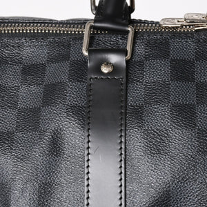 Very Good LOUIS VUITTON Keepall Bandouliere 55 Boston Bag Damier Graphite Black N41413 Used 4a004350