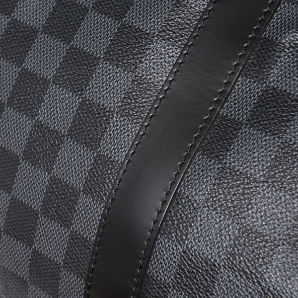 Very Good LOUIS VUITTON Keepall Bandouliere 55 Boston Bag Damier Graphite Black N41413 Used 4a004350