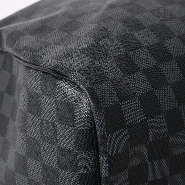 Very Good LOUIS VUITTON Keepall Bandouliere 55 Boston Bag Damier Graphite Black N41413 Used 4a004350