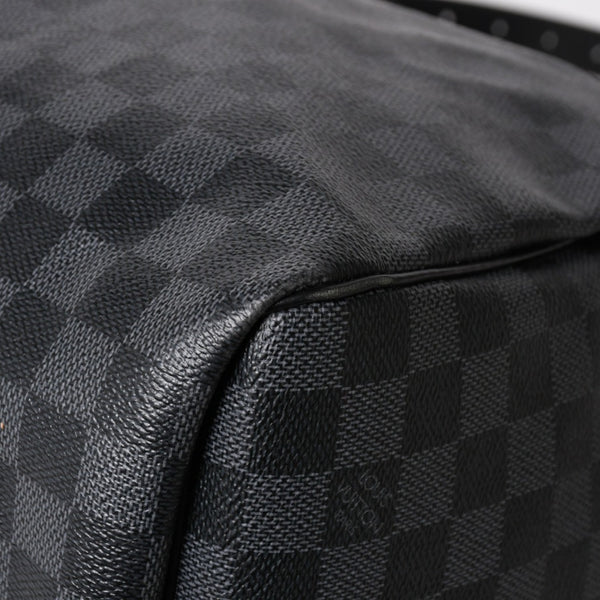 Very Good LOUIS VUITTON Keepall Bandouliere 55 Boston Bag Damier Graphite Black N41413 Used 4a004350