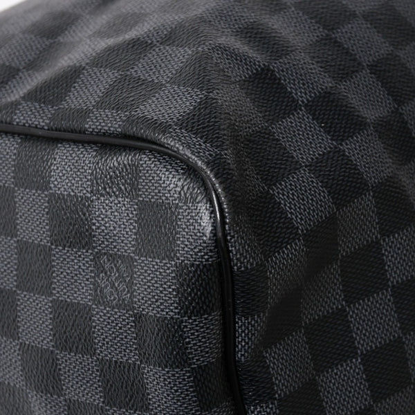 Very Good LOUIS VUITTON Keepall Bandouliere 55 Boston Bag Damier Graphite Black N41413 Used 4a004350
